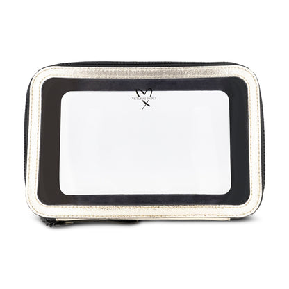 Victoria's Secret Gold Makeup Bag See-through