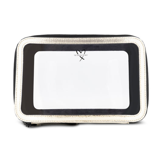 Victoria's Secret Gold Makeup Bag See-through