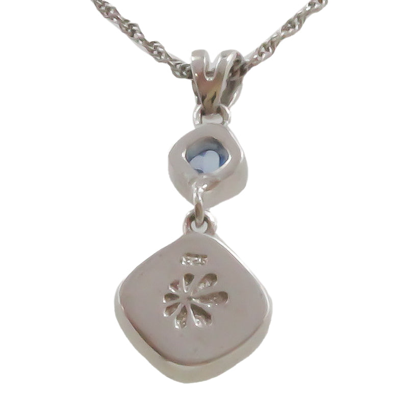 Marahlago Larimar Atlantic Cushion Sterling Silver Necklace 