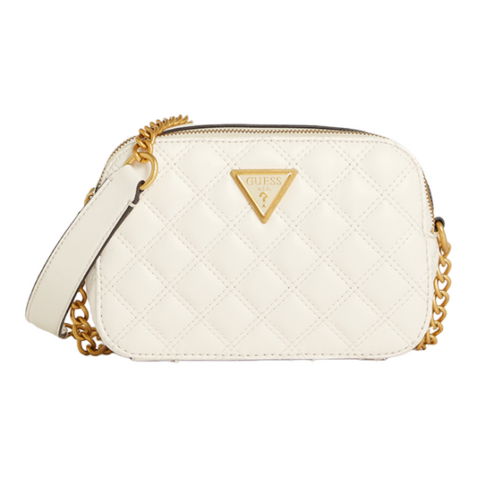 Guess Giully Quilted Crossover Shoulder Bag Ivory Cream QA874814