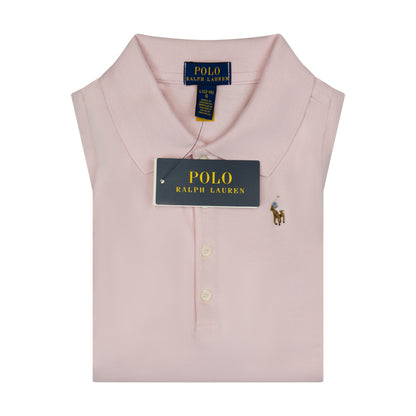 Ralph Lauren Polo Cotton Mesh Sleeveless Polo Shirt Pink