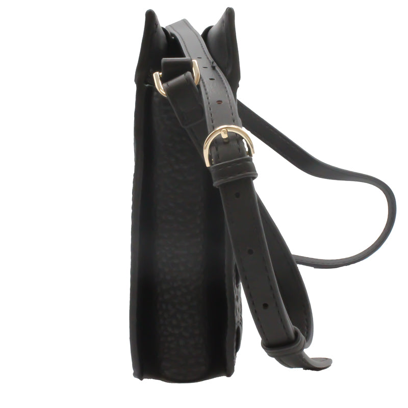 Fiorelli Flossy Black Weave Crossbody Bag