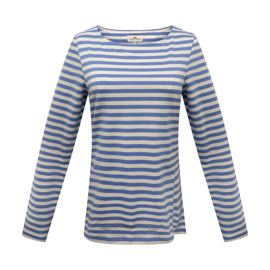 Fynch Hatton Women's Striped Blue & White Long Sleeve T-Shirt
