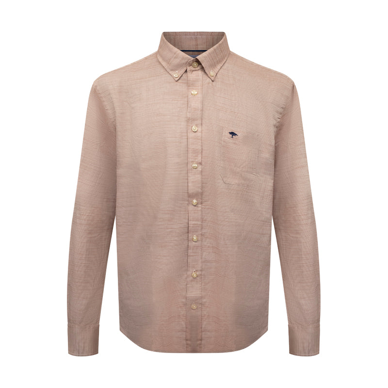 Fynch-Hatton Textile Men's Long Sleeve Shirt Orient Red 