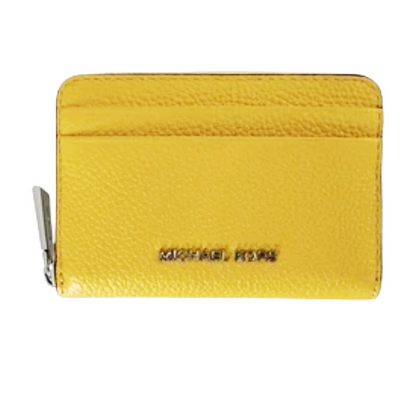Michael Kors Jet Set Zipped Leather Purse Yellow Dandelion
