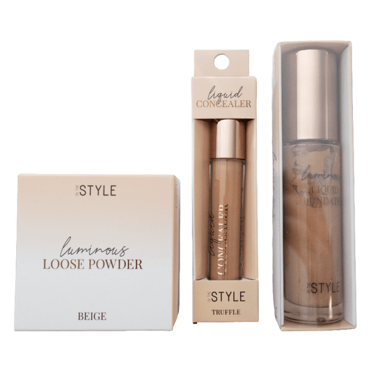 In The Style Makeup Bundle Gift – 3-Pieces Cosmetics Set - Truffle