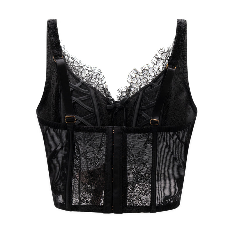 Victoria's Secret Dream Angels Bralette Lace Corset Black X Large