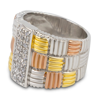 Olivia Tritone Weave Band Ring 20-6780 - Size 6