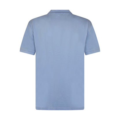 Ralph Lauren Polo Slim Fit Half Zip Blue Polo Shirt Light Blue