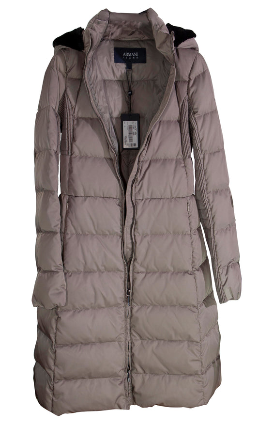 Puffer Coat Armani Denim Jacket Women's Armani Beige