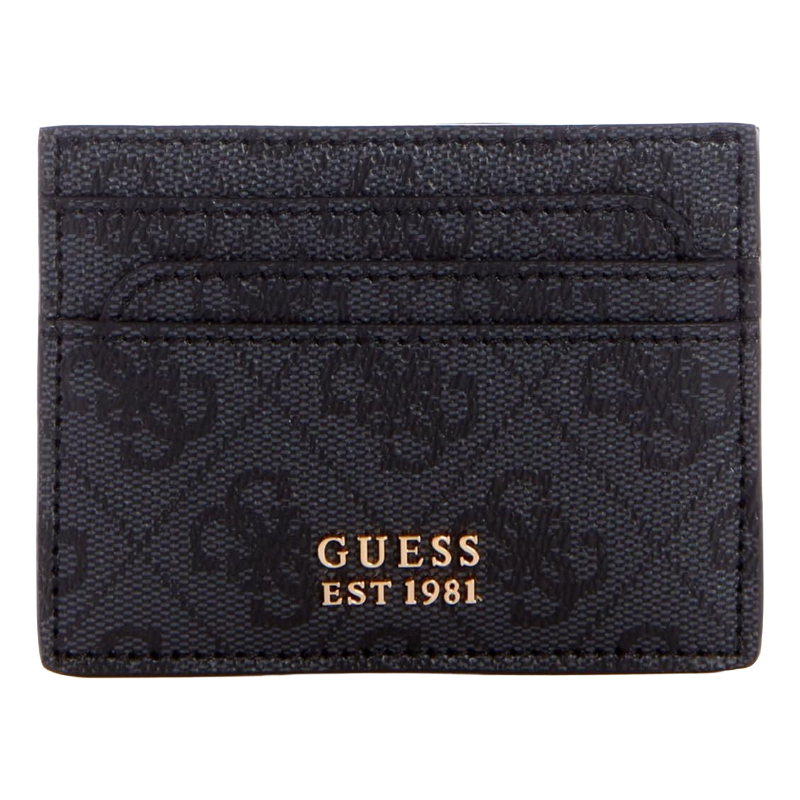 Guess Womens Wallet Credit Card Holder Coal Logo 