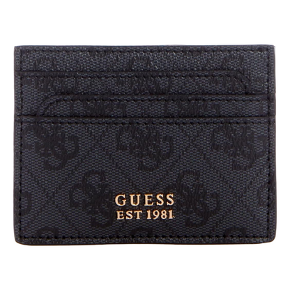 Guess Womens Wallet Credit Card Holder Coal Logo 