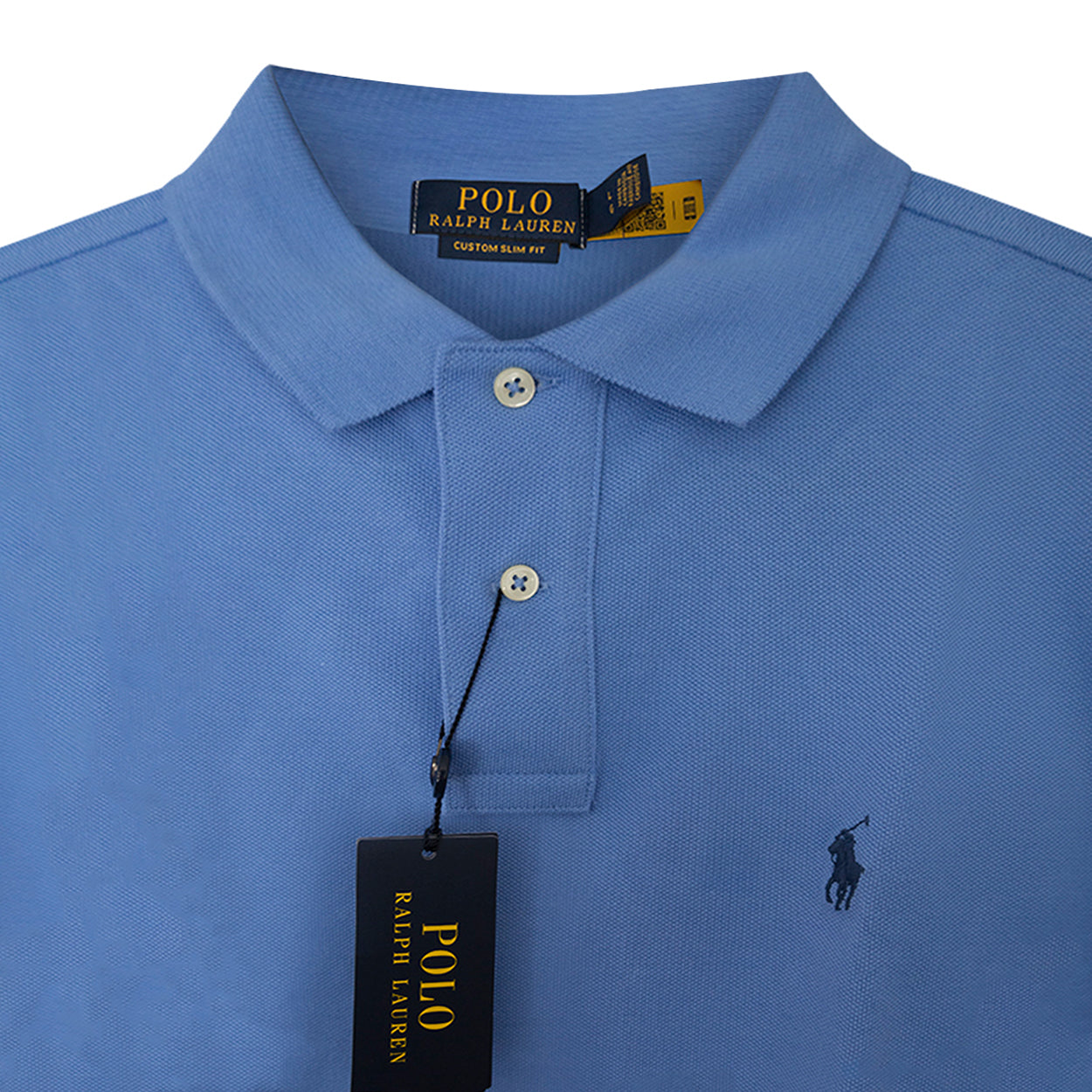 Ralph Lauren Custom Slim Fit Polo Shirt Blue