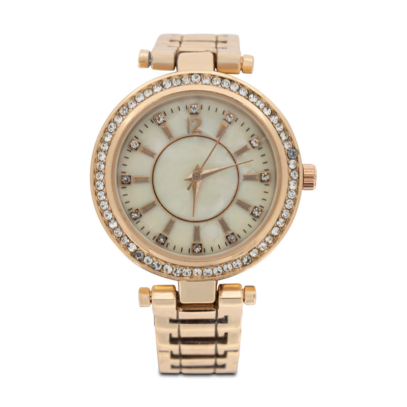 Jessica Carlyle Women's Rose Gold Watch And Earrings Set 6458 (Blemished Box)