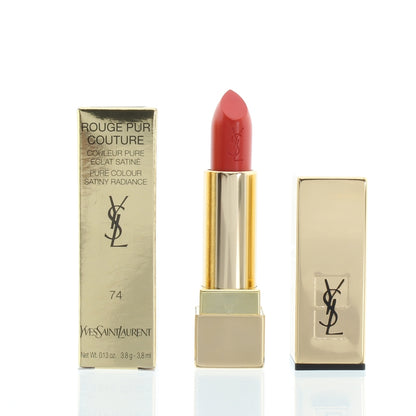 YSL Rouge Pur Couture Red Lipstick 74 Orange Electro