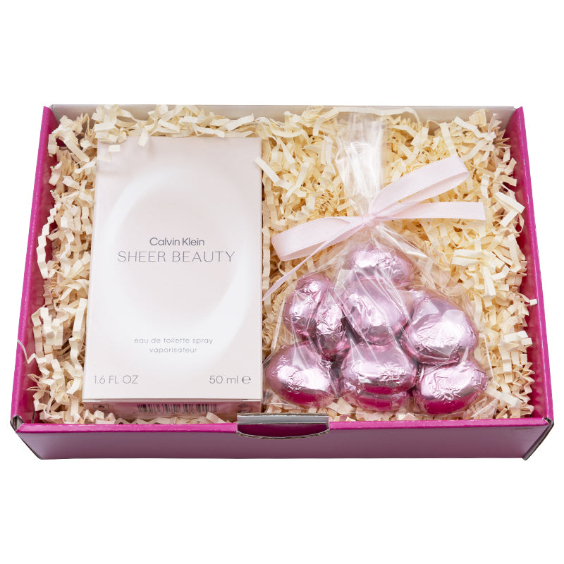 Calvin Klein Sheer Beauty 50ml EDT & Chocolate Gift Box