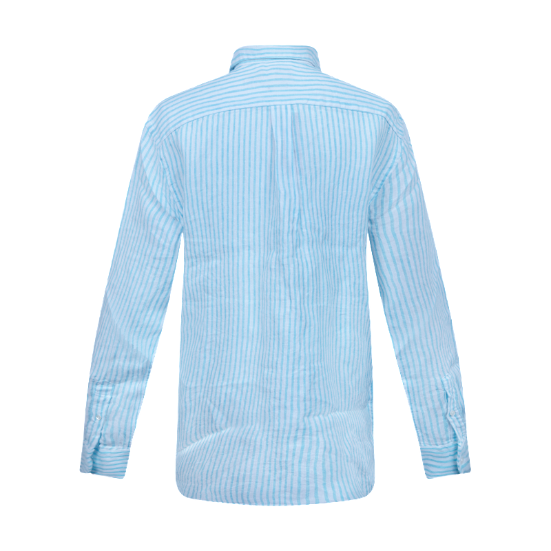 Ralph Lauren Polo Relaxed Fit Striped Linen Shirt Blue/White - Parent Variant