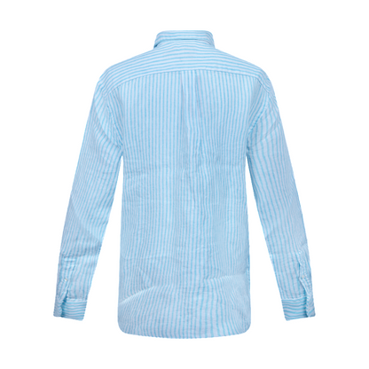 Ralph Lauren Polo Relaxed Fit Striped Linen Shirt Blue/White - Parent Variant