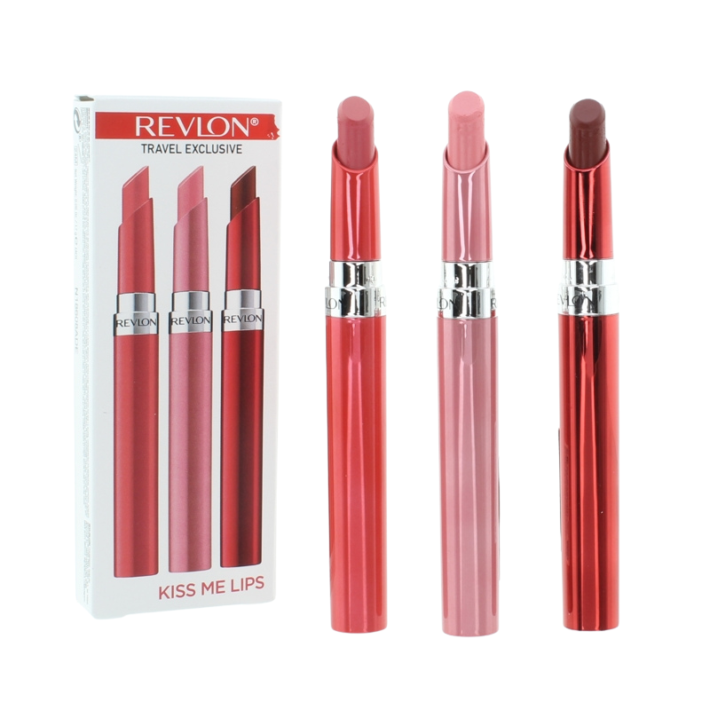 Revlon 3 Ultra HD Gel Lip Colour Kiss Me Lips Lipstick Set