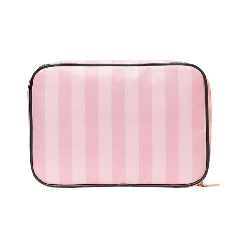 Victoria's Secret Iconic Pink Stripe Cosmetic Makeup Bag