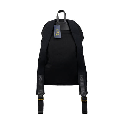 Ralph Lauren Polo Logo-Embroidered Canvas Backpack Black