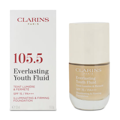 Clarins Everlasting Youth Fluid Foundation 105.5 Flesh 30ml (Blemished Box)