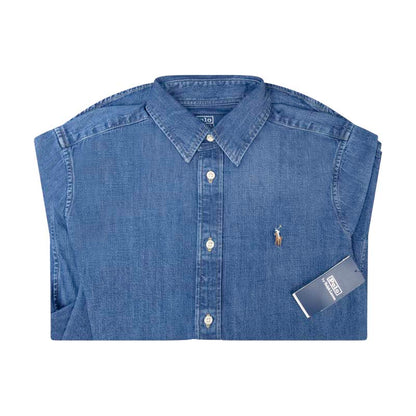 Ralph Lauren Polo Slim Fit Denim Shirt Blue