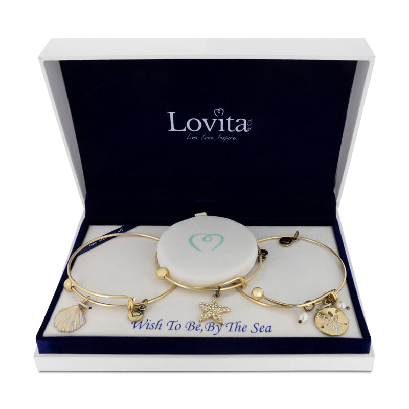 Lovita Gold Plated Bangle Wish To Be, By The Sea