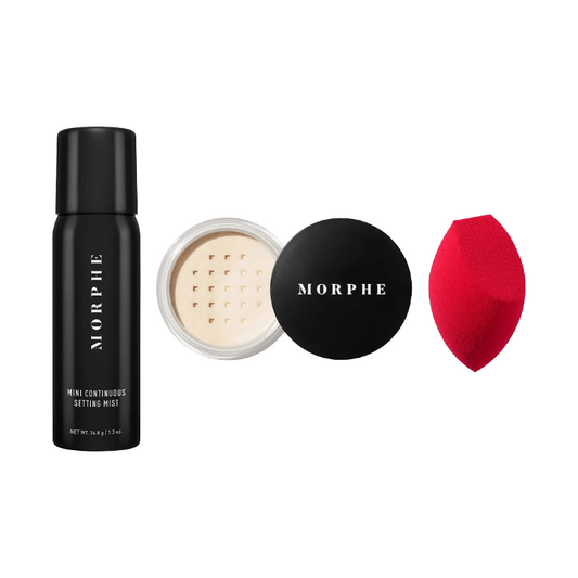 Morphe Complexion Obsessions Set Mini Setting Mist Mini Setting Powder & Sponge