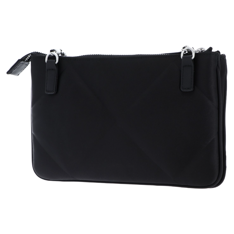 Calvin Klein Re-Lock Quilt Black Satin Crossbody Bag