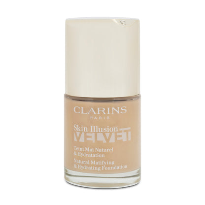 Clarins Skin Illusion Velvet Foundation 109C 30ml (Blemished Box)