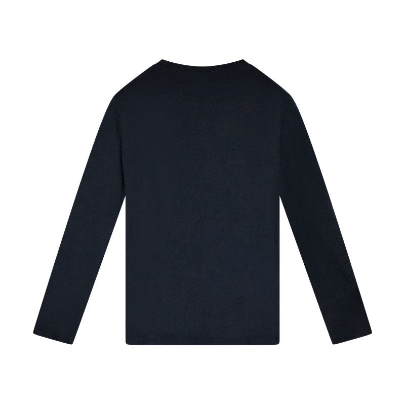 Armani Jeans Logo Long Sleeved Navy T-Shirt 6Y5T20 Women's