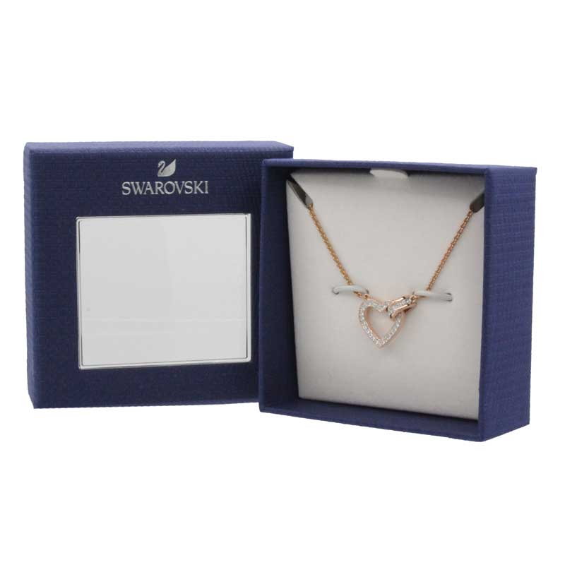 Swarovski Rose Gold Plated Lovely Crystal Heart Necklace 5459061