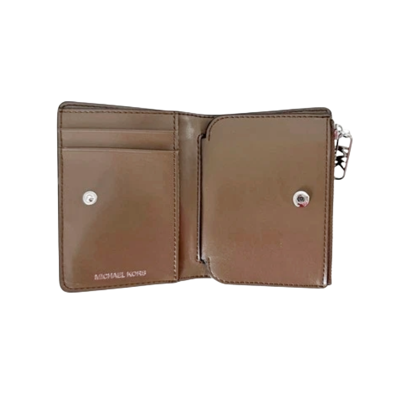 Michael Kors Empire Snap Coin Billfold Wallet Purse Brown