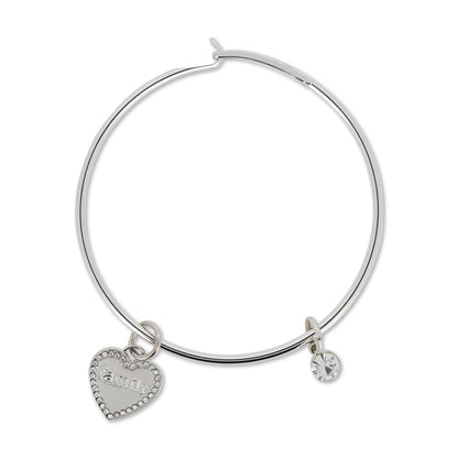 Lovita Silver Plated Charm Bangle Family Is Forever Duo Set
