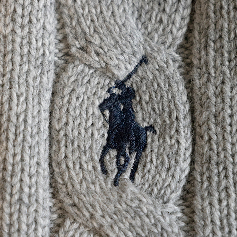 Ralph Lauren Mens Classic Grey Jumper 100% Cotton