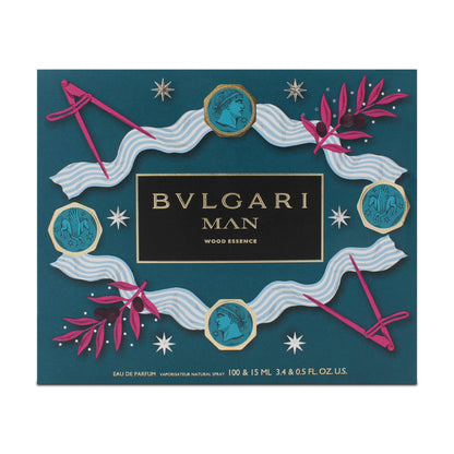Bvlgari Man Wood Essence 100ml Eau De Parfum Gift Set