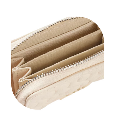 Tous Greta Leather Coin Purse Beige
