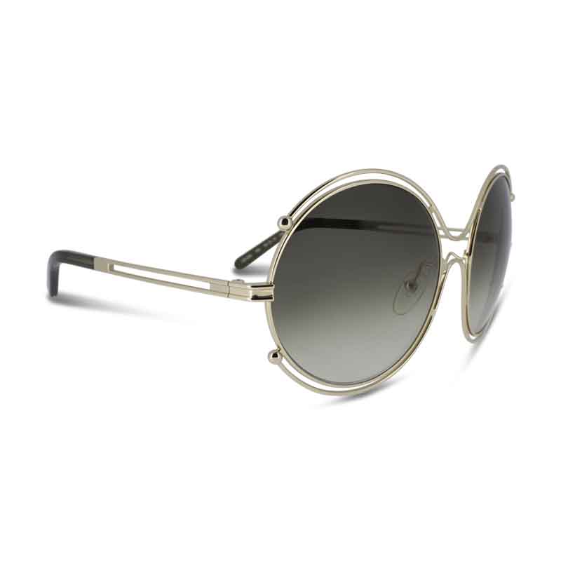 Chloe Khaki Gold Round Sunglasses CE122S 750 *Ex Display*