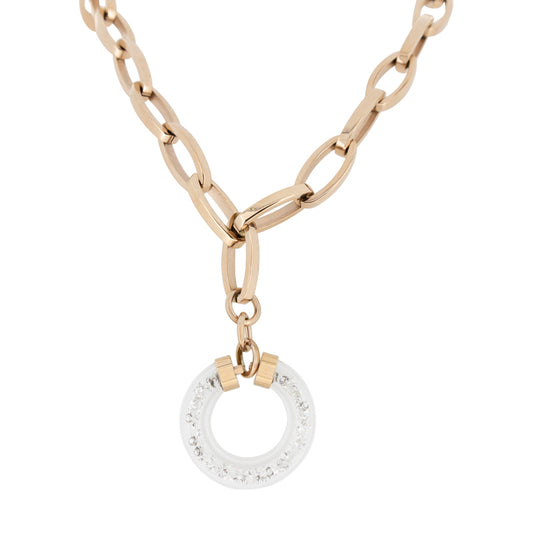 Storm Crysta Loop Necklace Rose Gold