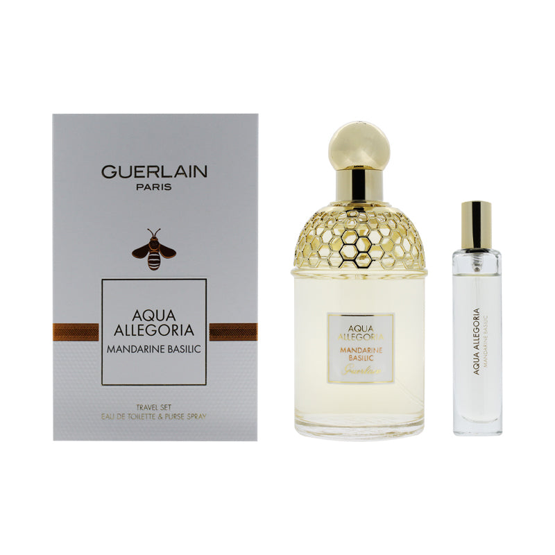 Guerlain Aqua Allegoria Mandarine Basilic 125ml EDT & 10ml Purse Spray Travel Set