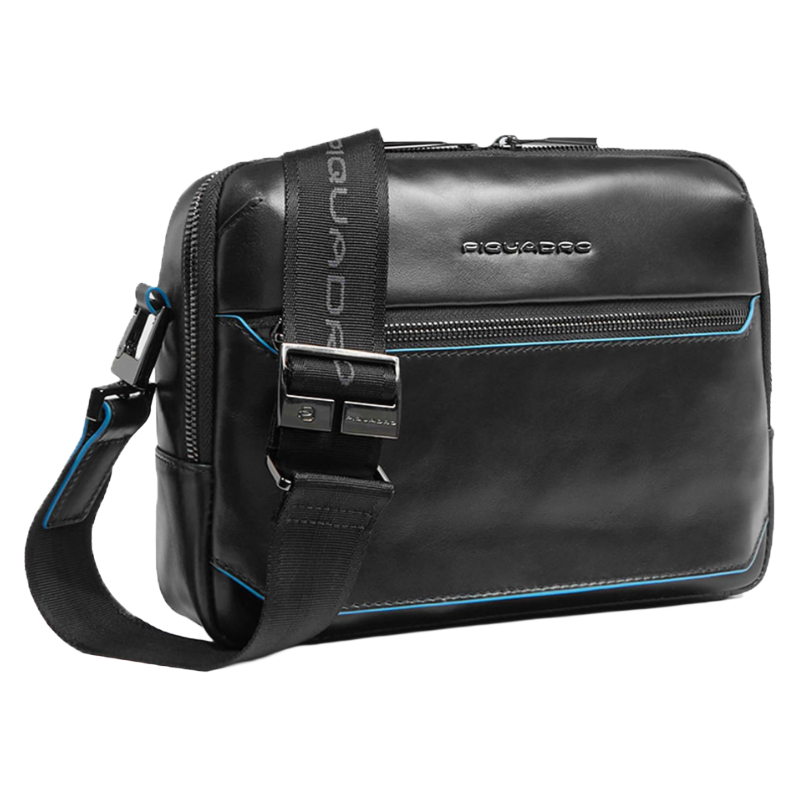 Piquadro Men's Square Crossbody Bag Midnight Black