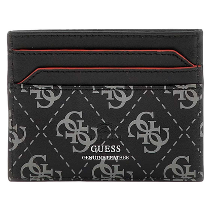 Guess Men's Card Holder Dark Black 100% Leather SMMIRVLEA50 