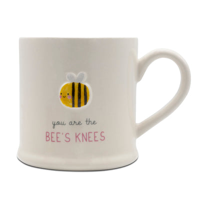Love Life Embossed Stoneware Mug "You are the Bee's Knees" & Heart Chocolates
