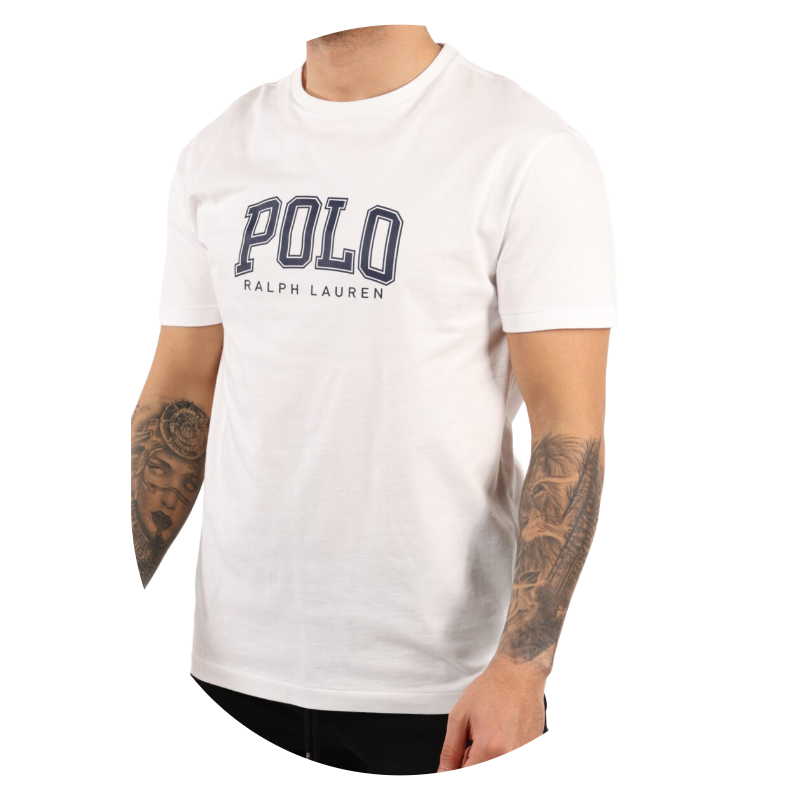 Ralph Lauren Classic Fit Logo Jersey White T-Shirt Men's