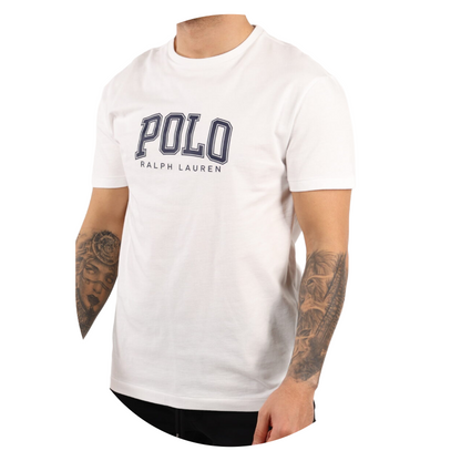 Ralph Lauren Classic Fit Logo Jersey White T-Shirt Men's