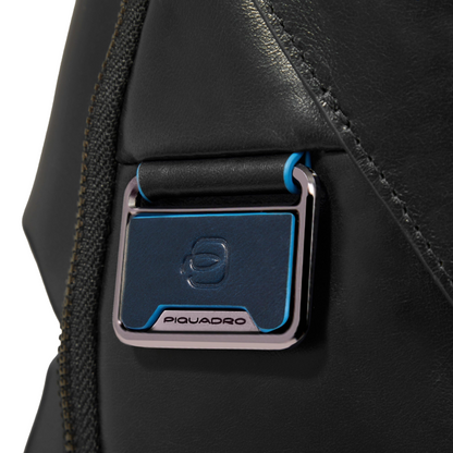 Piquadro Blue Square Large Leather Laptop Backpack 15,6"