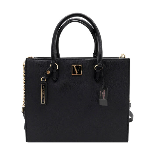 Victoria's Secret Black Structured Satchel Bag