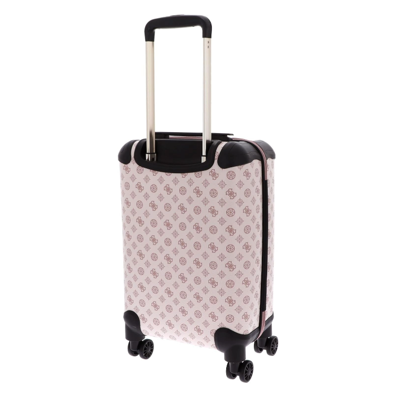 Guess Wilder Travel 18” 4G Peony Logo Spinner Hand Luggage Carry On Suitcase, Light Nude