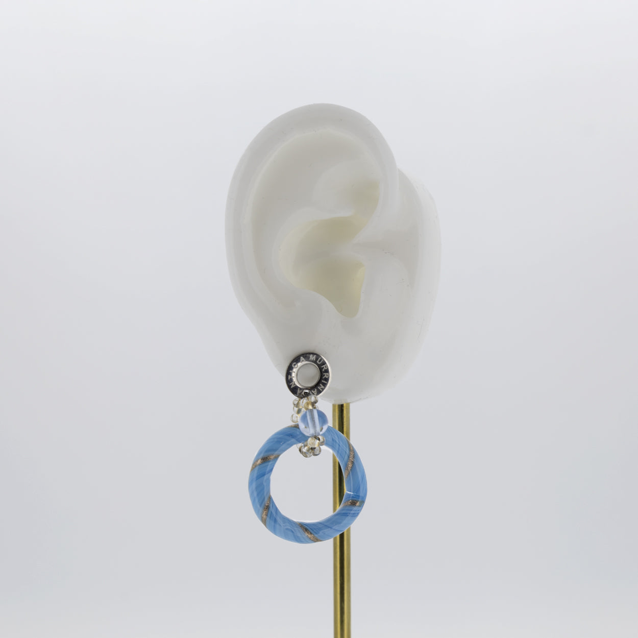 Antica Murrina Blue Hoop Glass Earrings
